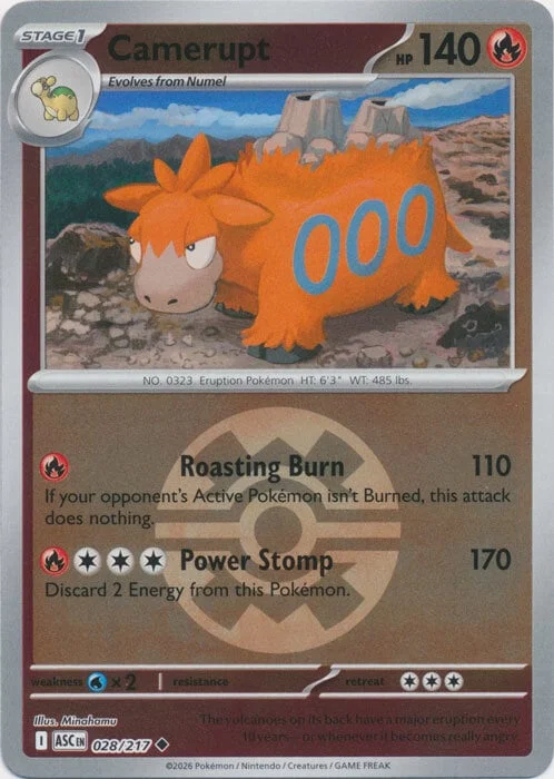 Camerupt — Ascended Heroes - Ball & Rocket Reverse Holo