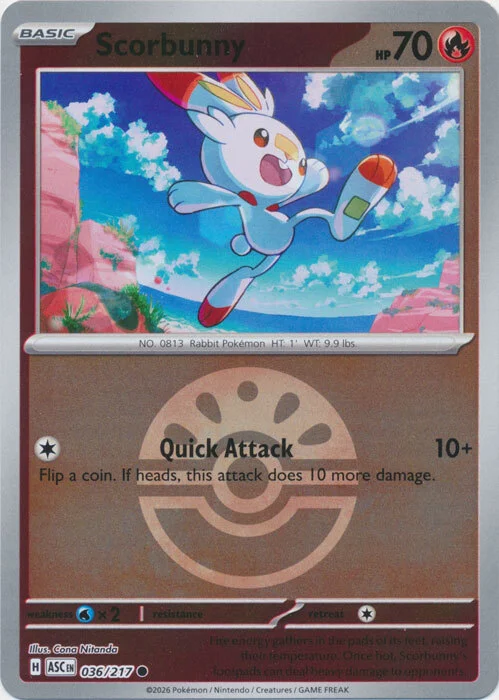 Scorbunny — Ascended Heroes - Ball & Rocket Reverse Holo
