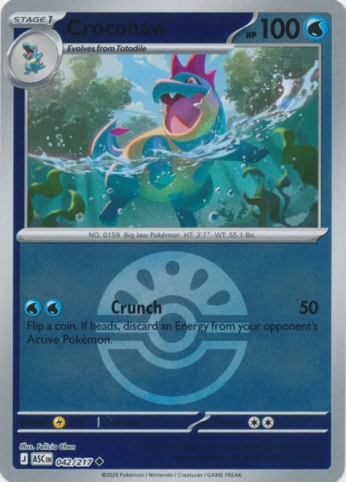 Croconaw — Ascended Heroes - Ball & Rocket Reverse Holo