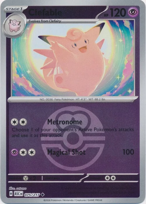 Clefable — Ascended Heroes - Ball & Rocket Reverse Holo