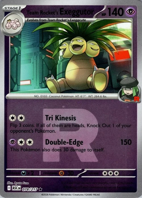 Team Rocket's Exeggutor — Ascended Heroes - Ball & Rocket Reverse Holo