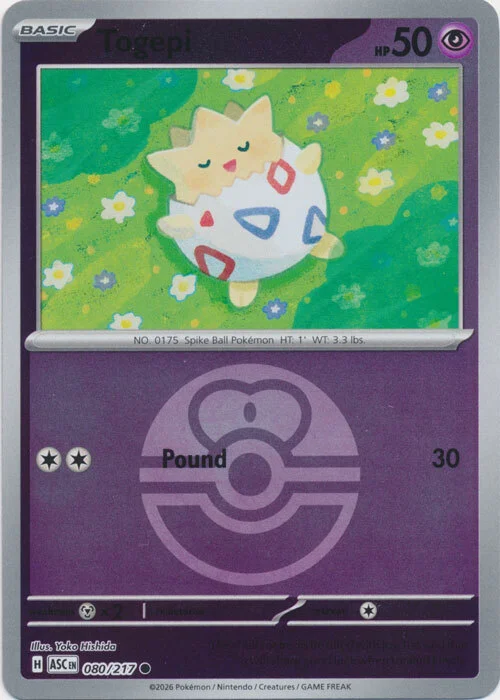 Togepi — Ascended Heroes - Ball & Rocket Reverse Holo