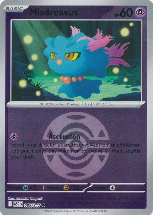 Misdreavus — Ascended Heroes - Ball & Rocket Reverse Holo
