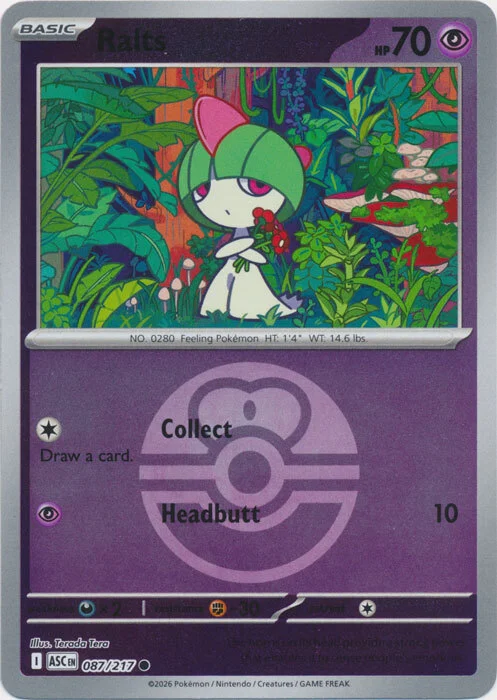 Ralts — Ascended Heroes - Ball & Rocket Reverse Holo