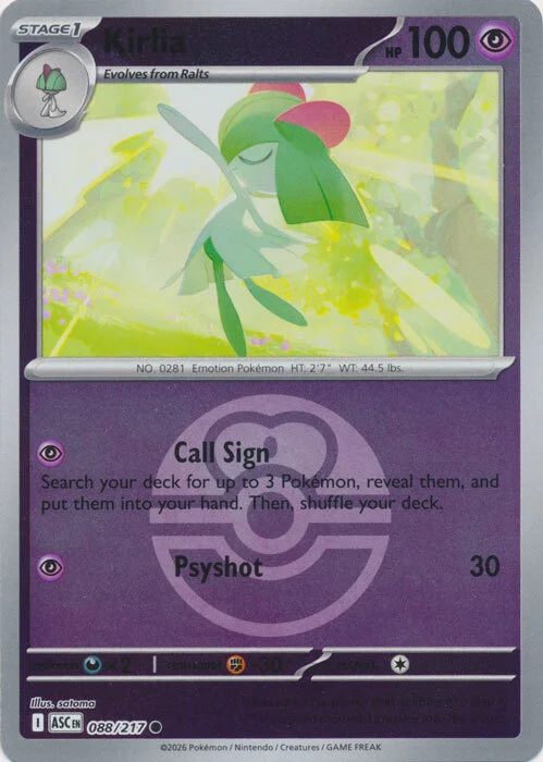 Kirlia — Ascended Heroes - Ball & Rocket Reverse Holo