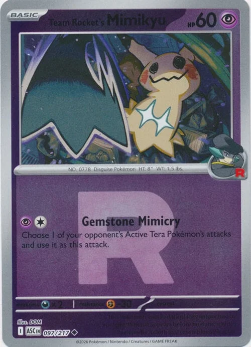 Team Rocket's Mimikyu — Ascended Heroes - Ball & Rocket Reverse Holo