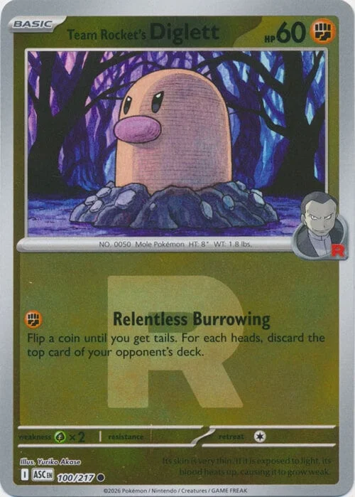 Team Rocket's Diglett — Ascended Heroes - Ball & Rocket Reverse Holo