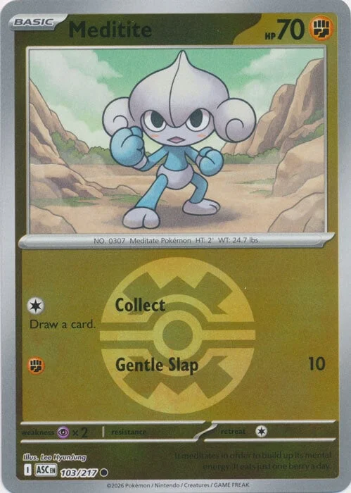 Meditite — Ascended Heroes - Ball & Rocket Reverse Holo