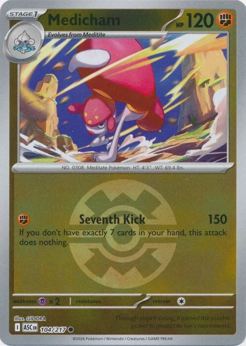 Medicham — Ascended Heroes - Ball & Rocket Reverse Holo