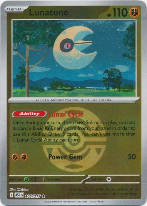 Lunatone — Ascended Heroes - Ball & Rocket Reverse Holo