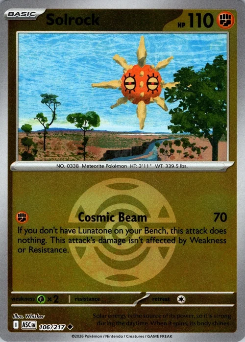 Solrock — Ascended Heroes - Ball & Rocket Reverse Holo