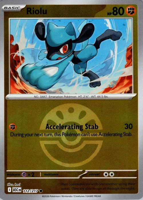 Riolu — Ascended Heroes - Ball & Rocket Reverse Holo