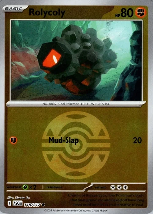 Rolycoly — Ascended Heroes - Ball & Rocket Reverse Holo