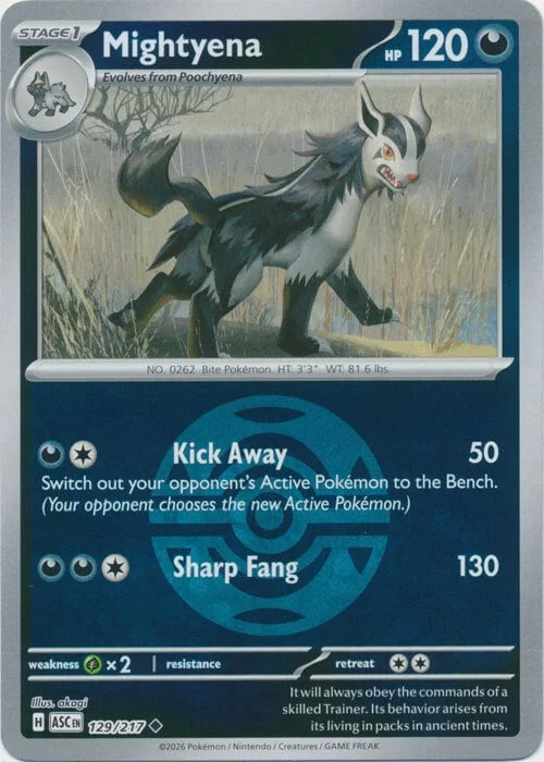 Mightyena — Ascended Heroes - Ball & Rocket Reverse Holo