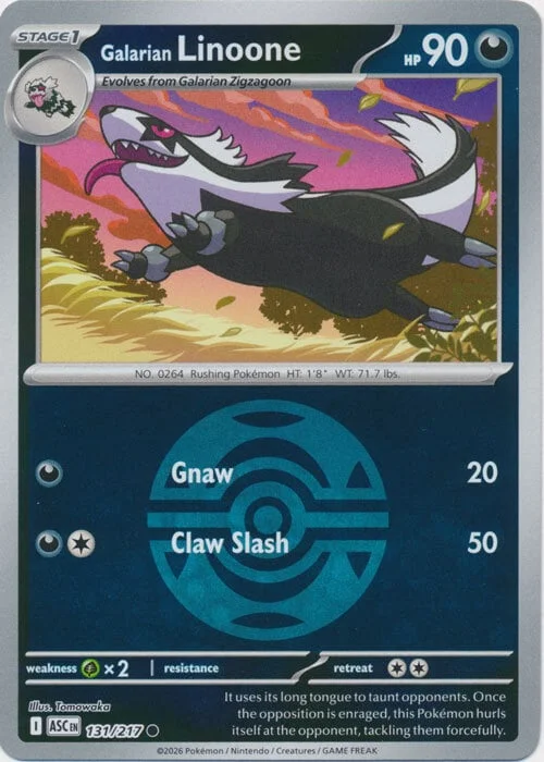 Galarian Linoone — Ascended Heroes - Ball & Rocket Reverse Holo