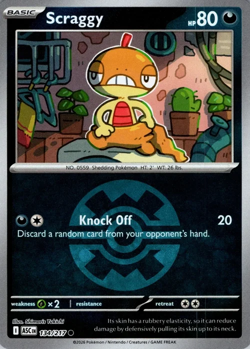 Scraggy — Ascended Heroes - Ball & Rocket Reverse Holo
