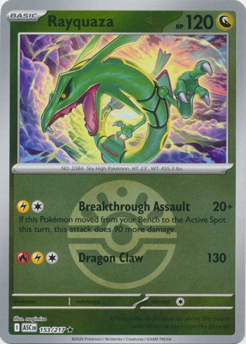 Rayquaza — Ascended Heroes - Ball & Rocket Reverse Holo