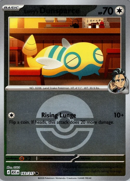 Larry's Dunsparce — Ascended Heroes - Ball & Rocket Reverse Holo