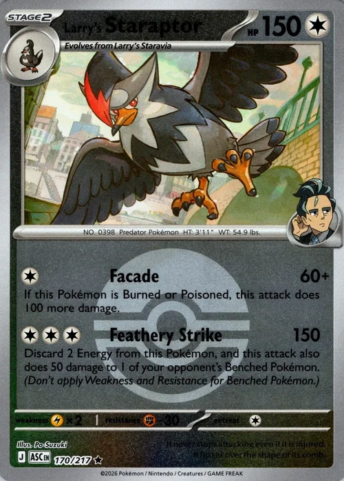 Larry's Staraptor — Ascended Heroes - Ball & Rocket Reverse Holo
