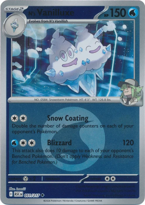 N's Vanilluxe — Ascended Heroes - Energy Reverse Holo