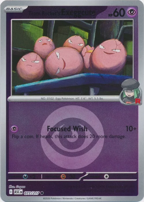 Team Rocket's Exeggcute — Ascended Heroes - Energy Reverse Holo