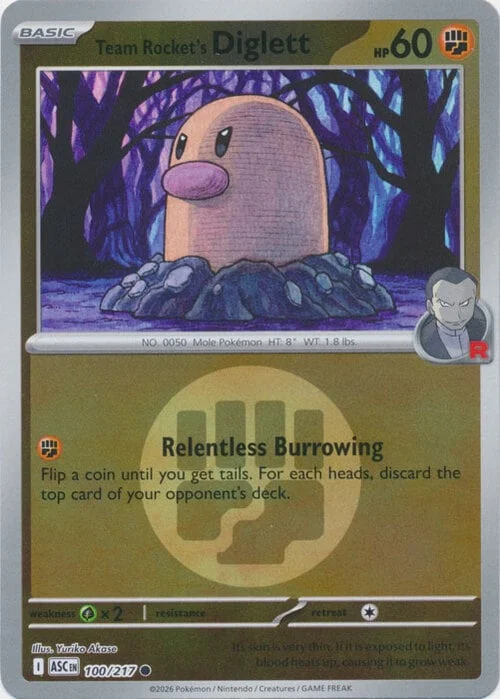 Team Rocket's Diglett — Ascended Heroes - Energy Reverse Holo