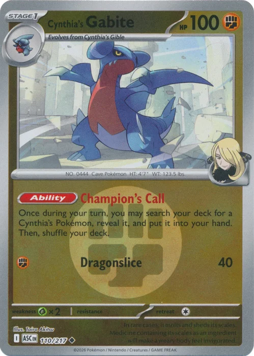 Cynthia's Gabite — Ascended Heroes - Energy Reverse Holo