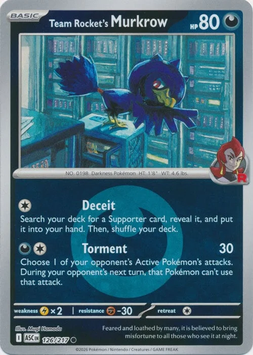 Team Rocket's Murkrow — Ascended Heroes - Energy Reverse Holo