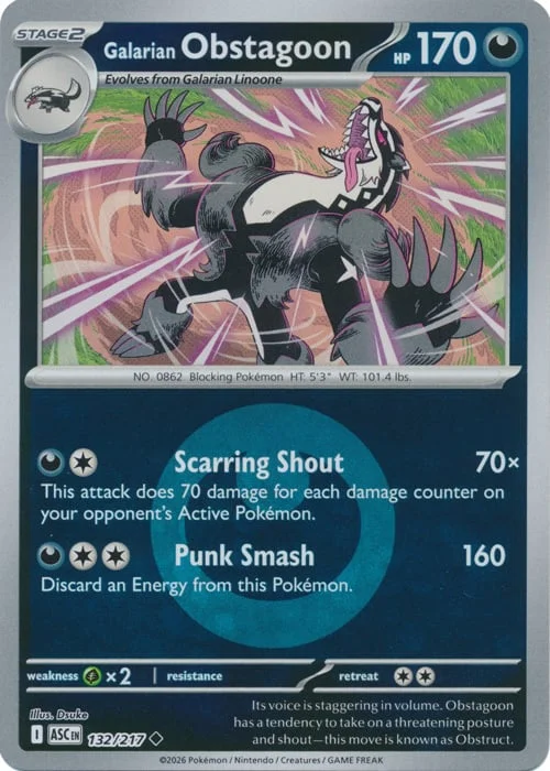 Galarian Obstagoon — Ascended Heroes - Energy Reverse Holo