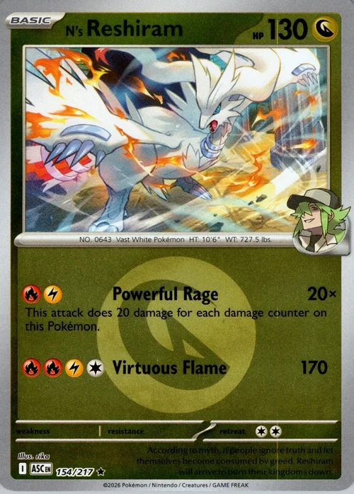 N's Reshiram — Ascended Heroes - Energy Reverse Holo
