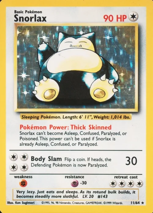 Snorlax — Pokémon Misprints
