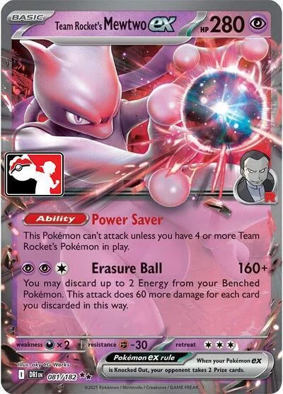 Team Rocket's Mewtwo ex — Play! Pokémon Prize Pack Series