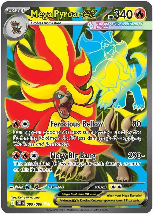 Mega Pyroar ex — Chaos Rising