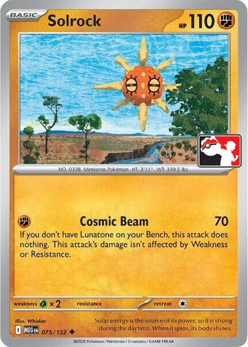 Solrock — Play! Pokémon Prize Pack Series