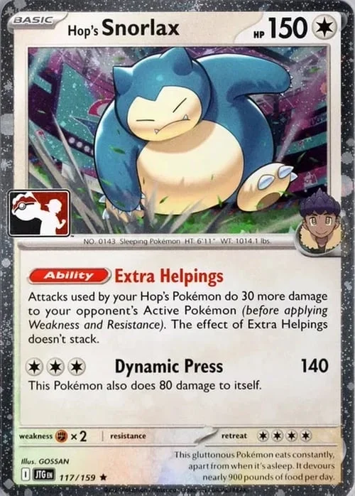 Hop's Snorlax — Play! Pokémon Prize Pack Series