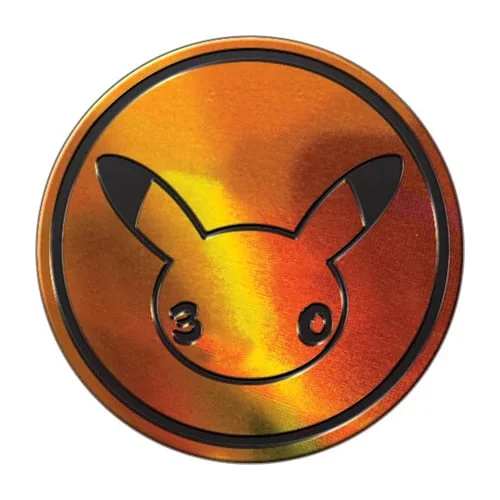 30th Celebration: Pikachu Orange Gold Coin — 30th Celebration