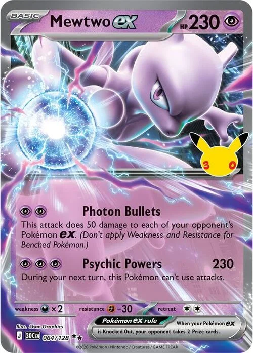 Mewtwo ex — 30th Celebration