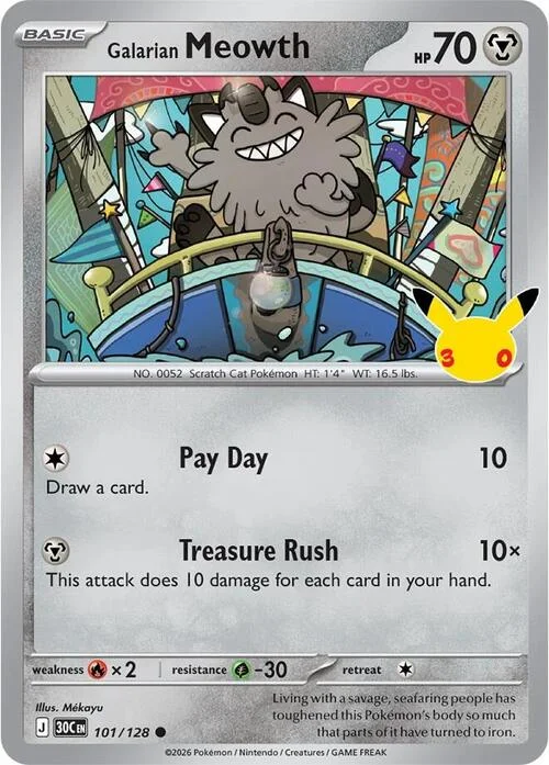 Galarian Meowth — 30th Celebration