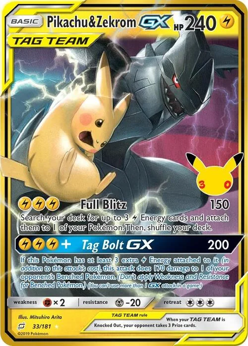 Pikachu & Zekrom GX — 30th Celebration