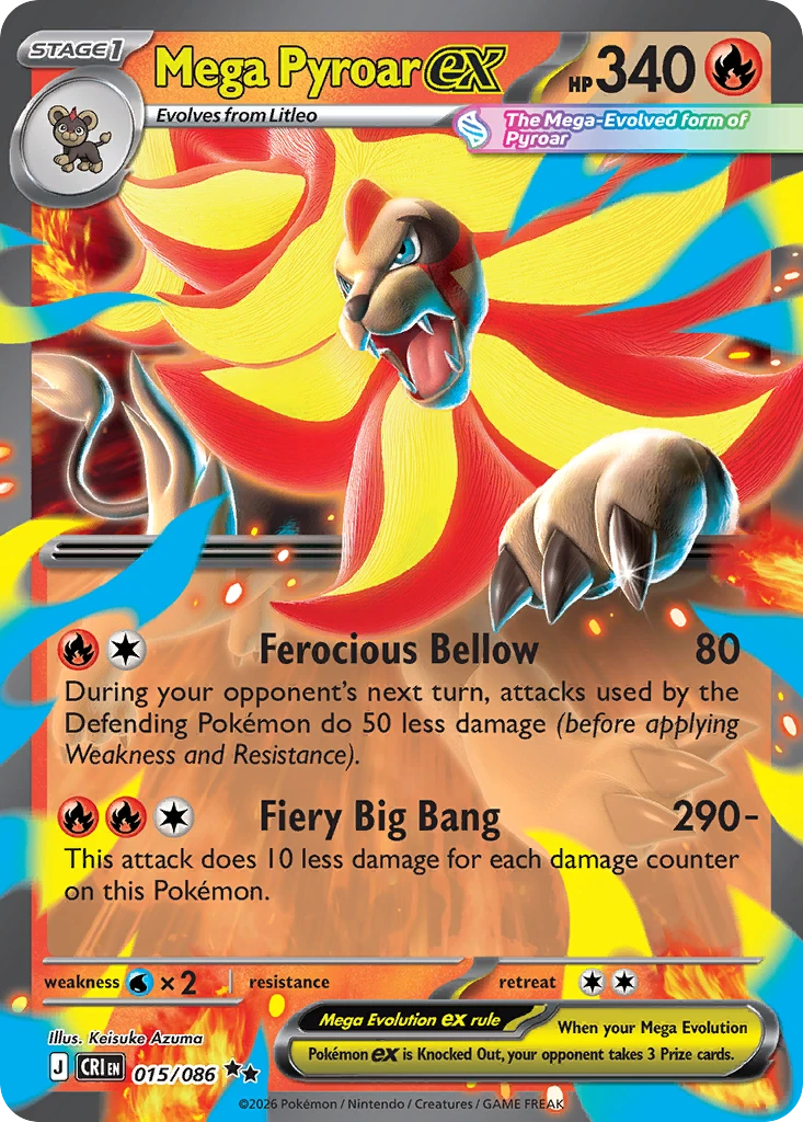Mega Pyroar ex — Chaos Rising